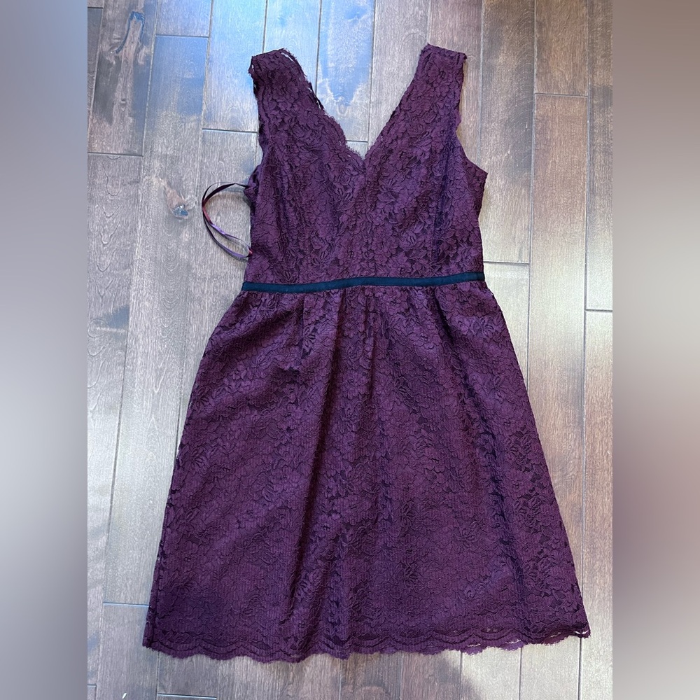 Loft burgundy lace dress